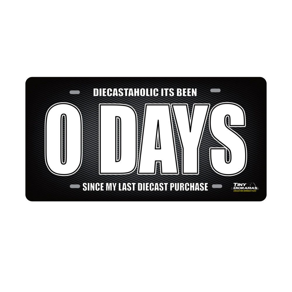 Number Plate 0 DAYS