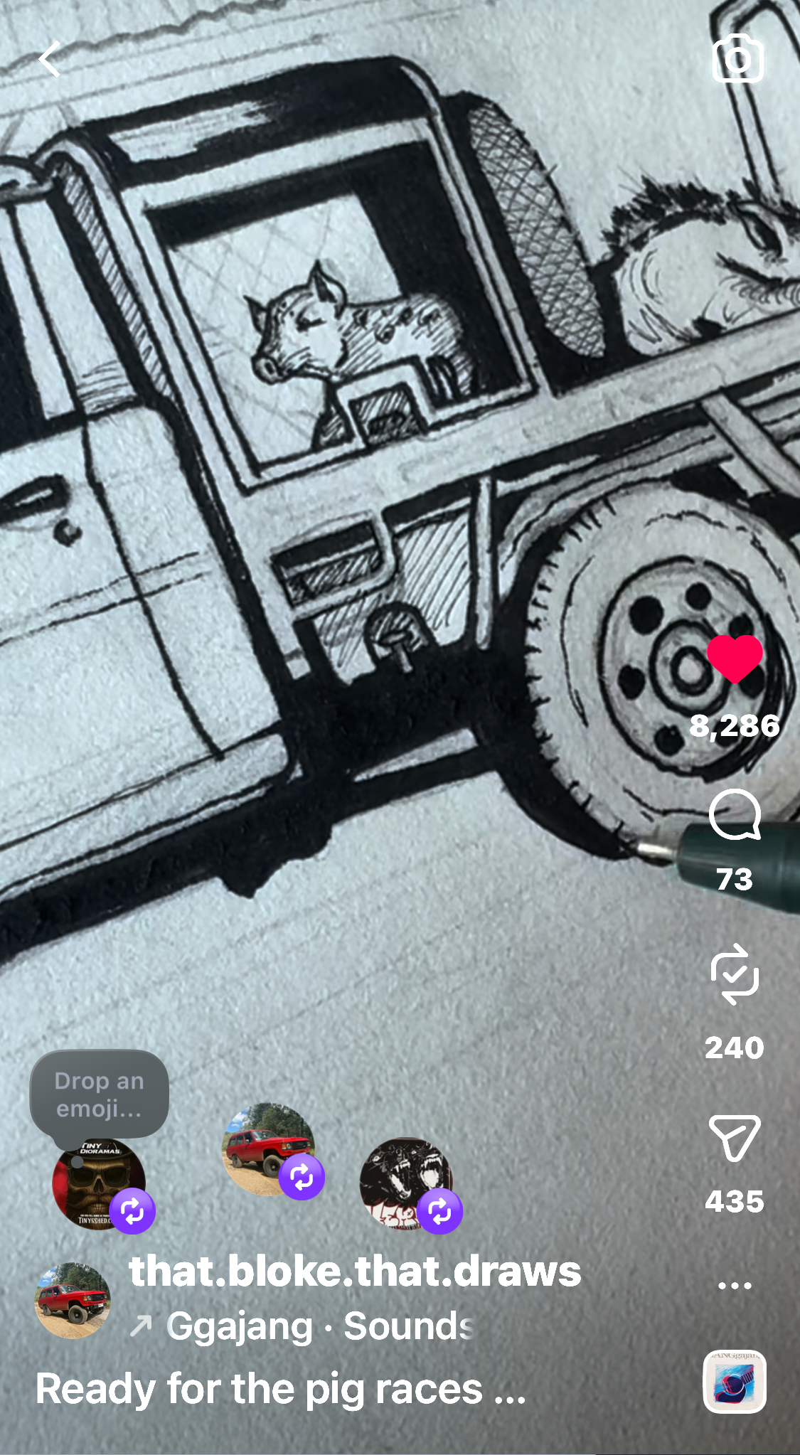 Tin Sign – Original Artwork by That Bloke That Draws Instagram series- Drawing Aussie's Favourite Cars- Part 9